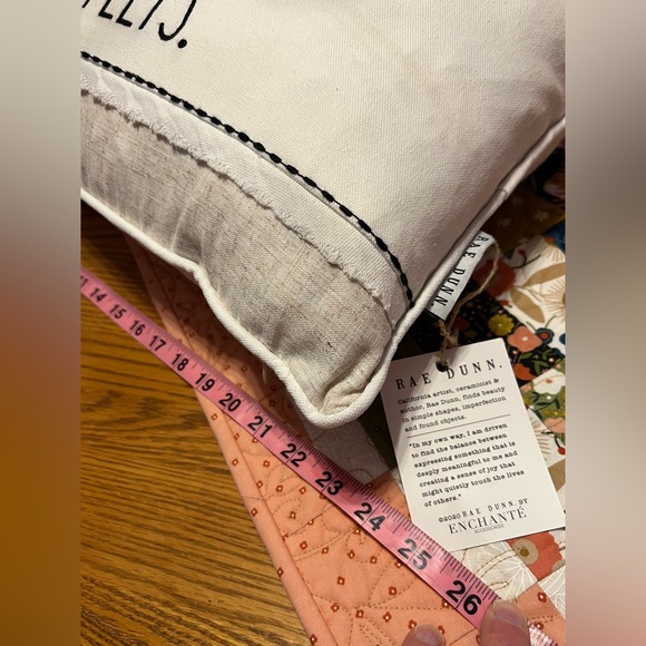 Rae Dunn Neutral Color Easter Pillow 14 x 24 Love My Peeps 🐥 - Picture 5 of 15